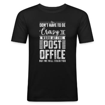 Post Briefe Briefbote Bote - Männer Slim Fit T-Shirt - Schwarz - Vorne - Nik (191cm)