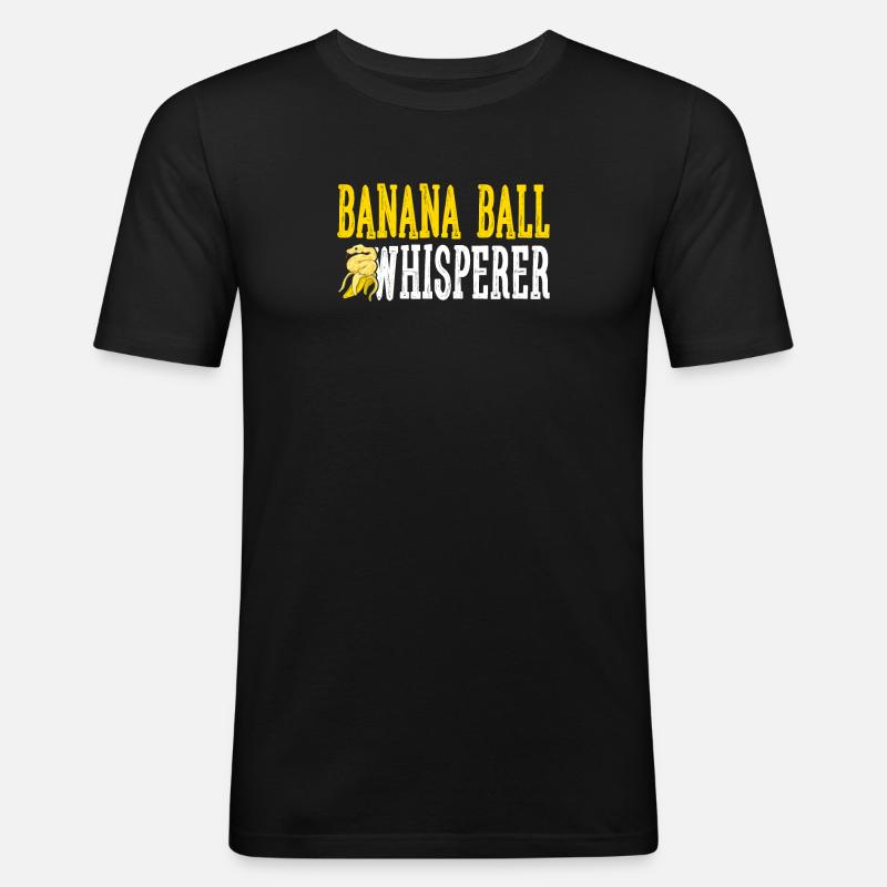 Banana Ball Python Whisperer - T-shirt près du corps Homme - noir