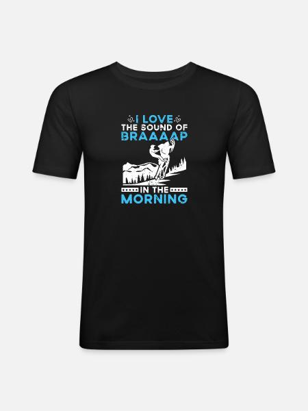 Snowmobile driver saying - Men's Slim Fit T-Shirt - black