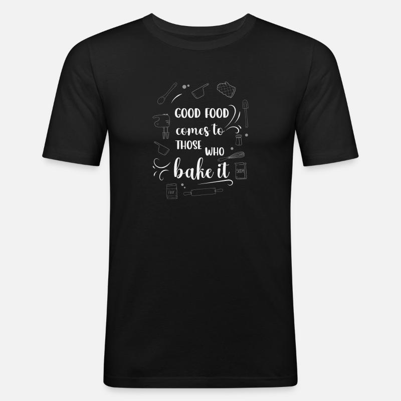 Baking Cake Baker Confectioner - Men's Slim Fit T-Shirt - black