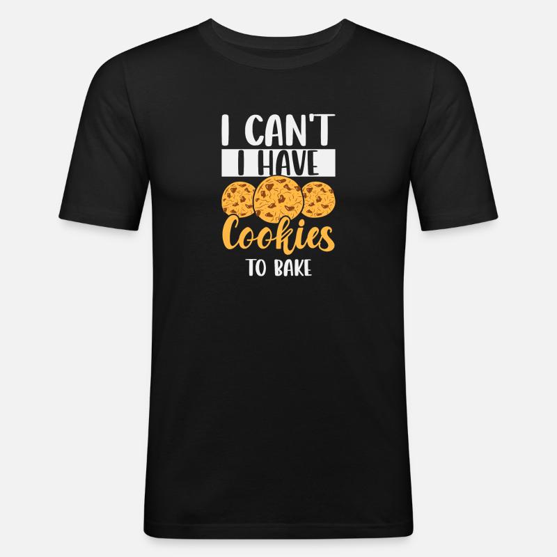 Kuchen Backen Bäcker Konditor - Männer Slim Fit T-Shirt - Schwarz