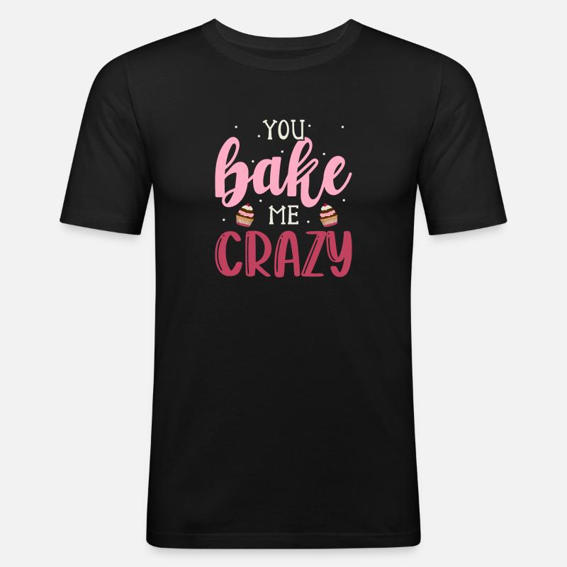 Kuchen Backen Bäcker Konditor - Männer Slim Fit T-Shirt - Schwarz