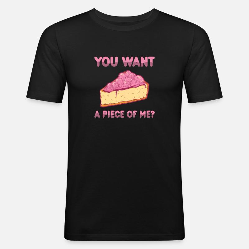 Kuchen Backen Bäcker Konditor - Männer Slim Fit T-Shirt - Schwarz