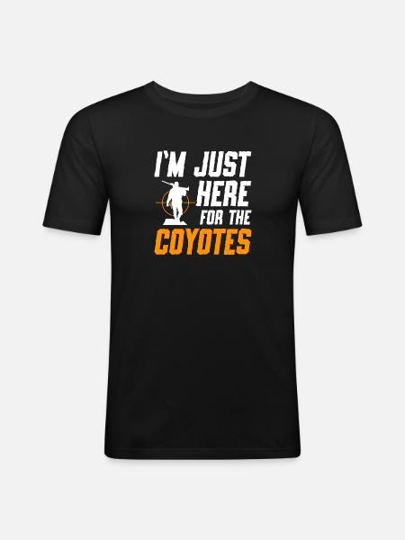 Coyote Jäger - Männer Slim Fit T-Shirt - Schwarz