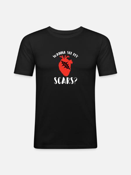 Open-heart surgery - Men's Slim Fit T-Shirt - black