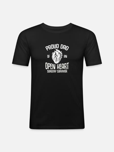 Open-heart surgery - Men's Slim Fit T-Shirt - black