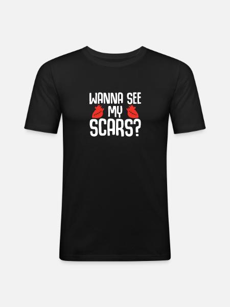 Open-heart surgery - Men's Slim Fit T-Shirt - black