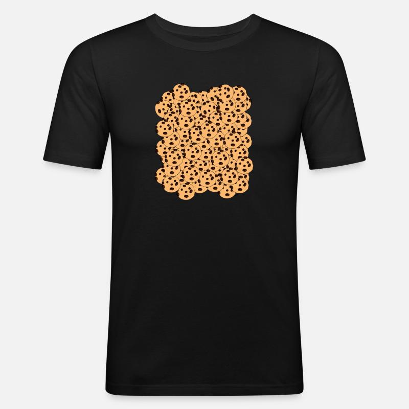 Plätzchen Christmas Chocolate Cookie - Männer Slim Fit T-Shirt - Schwarz