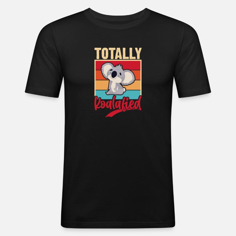 Total koalifiziert. Witze mit Koala. - Männer Slim Fit T-Shirt - Schwarz