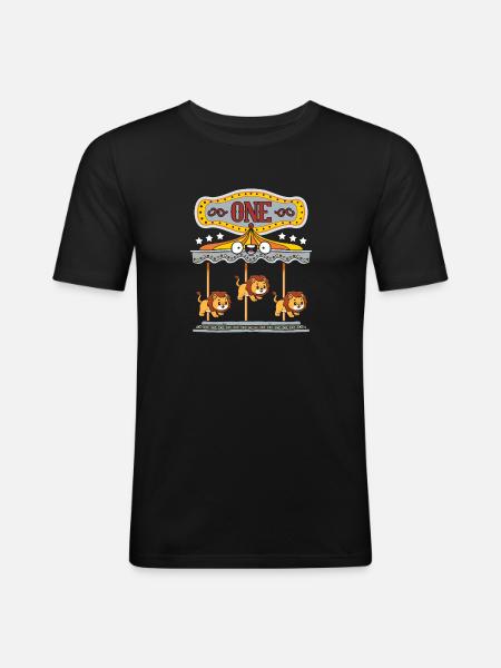 Carousel Birthday Party - Men's Slim Fit T-Shirt - black