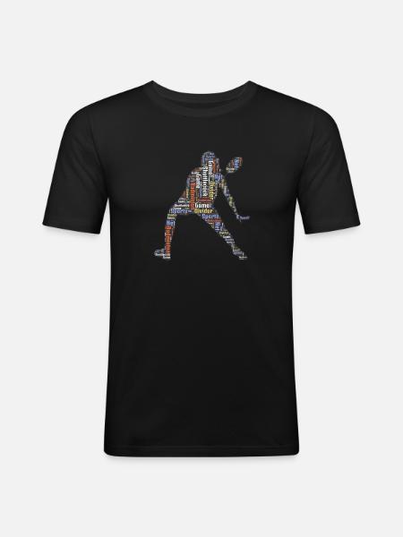 Badminton badminton players - Men's Slim Fit T-Shirt - black