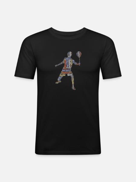 Badminton badminton players - Men's Slim Fit T-Shirt - black