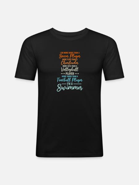 Nageurs amusants - T-shirt près du corps Homme - noir