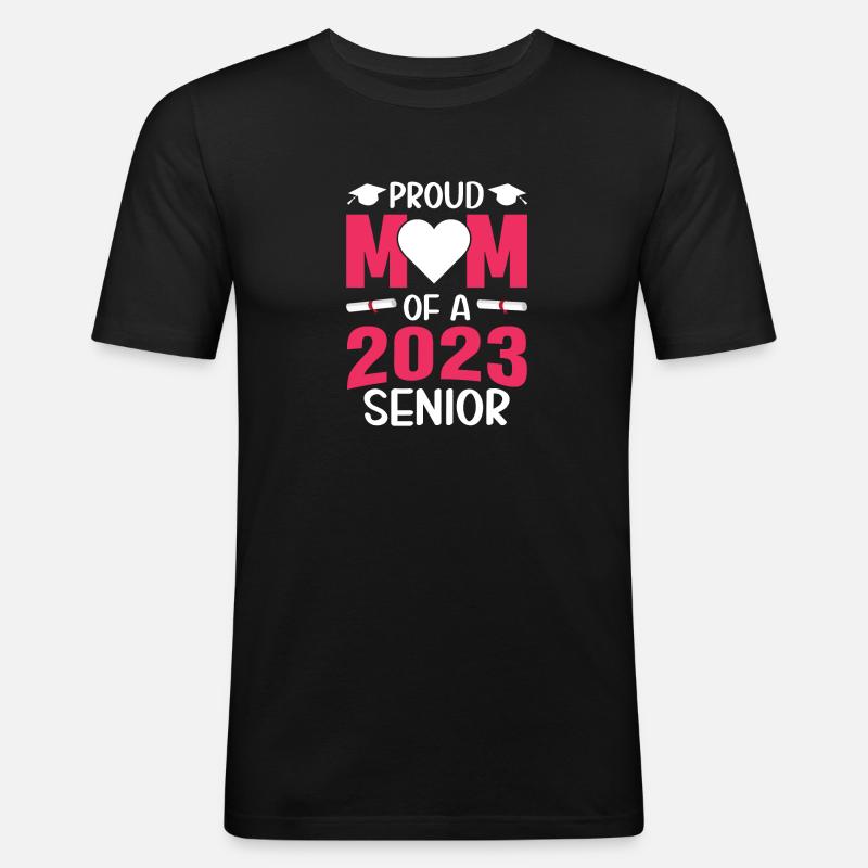 Lustige Stolze Mutter Eines Abschlussgeschenks - Männer Slim Fit T-Shirt - Schwarz