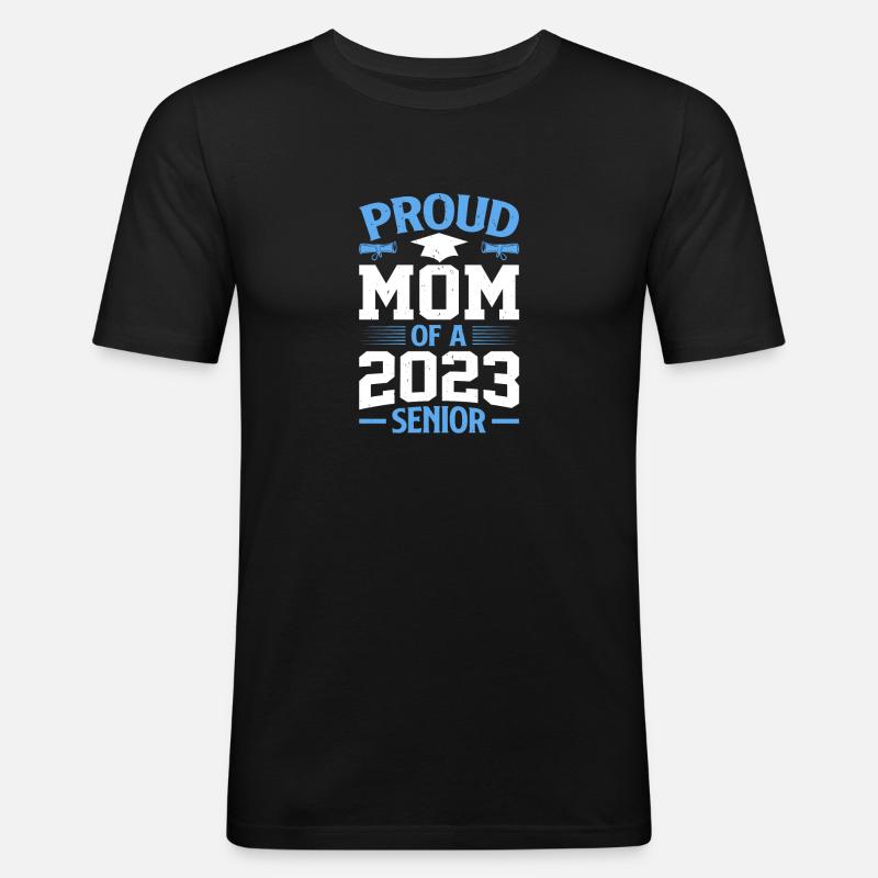 Lustige Stolze Mutter Eines Abschlussgeschenks - Männer Slim Fit T-Shirt - Schwarz