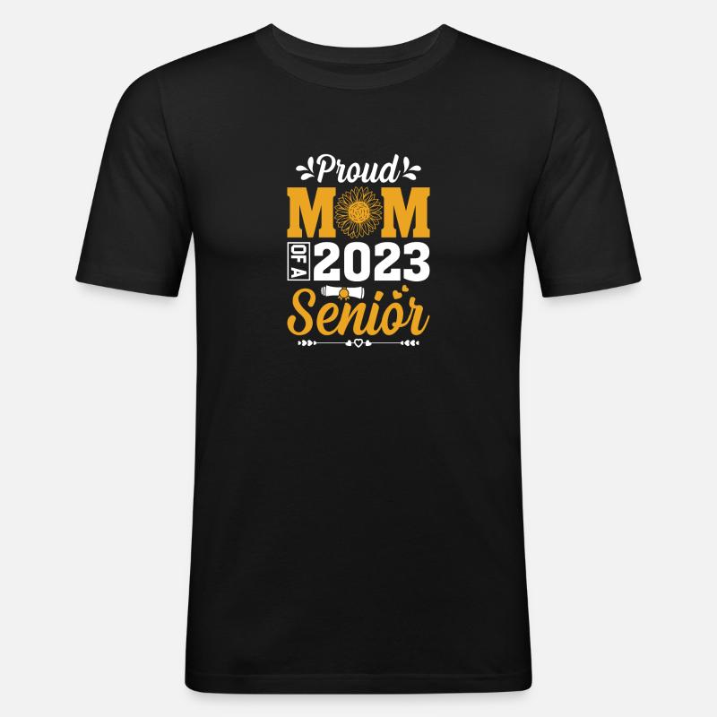 Lustige Stolze Mutter Eines Abschlussgeschenks - Männer Slim Fit T-Shirt - Schwarz