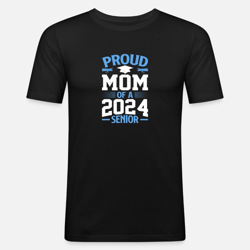 Lustige Stolze Mutter Eines Abschlussgeschenks - Männer Slim Fit T-Shirt - Schwarz