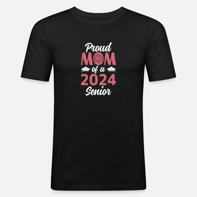 Lustige Stolze Mutter Eines Abschlussgeschenks - Männer Slim Fit T-Shirt - Schwarz