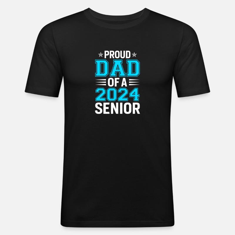 Lustige Stolzer Vater Eines Abschlussgeschenks - Männer Slim Fit T-Shirt - Schwarz
