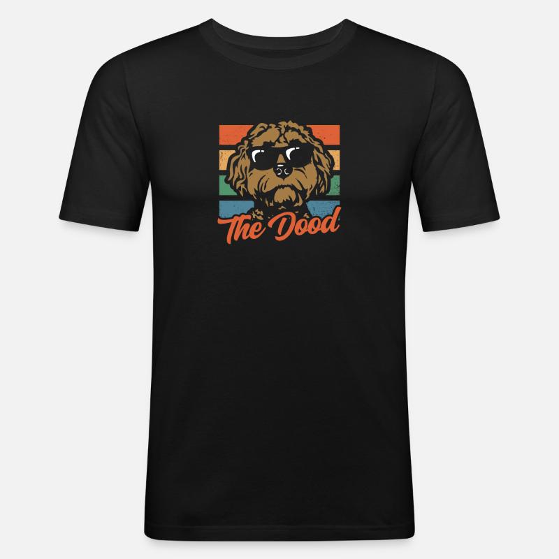 Der Dood Doodle Labradoodle Goldendoodle - Männer Slim Fit T-Shirt - Schwarz