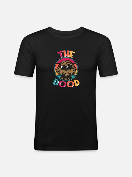 The Dood Doodle Labradoodle Goldendoodle - Men's Slim Fit T-Shirt - black
