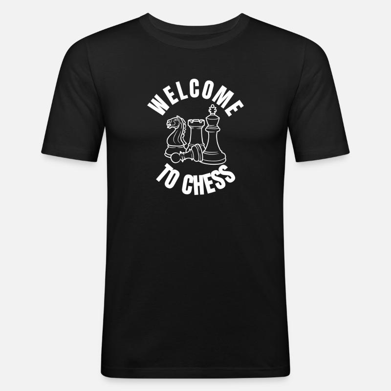 Das Welcome Board - Männer Slim Fit T-Shirt - Schwarz