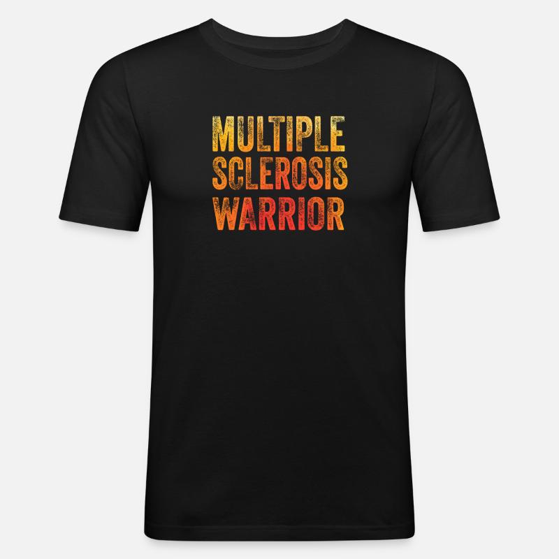 Multiple Sklerose Krieger - Männer Slim Fit T-Shirt - Schwarz