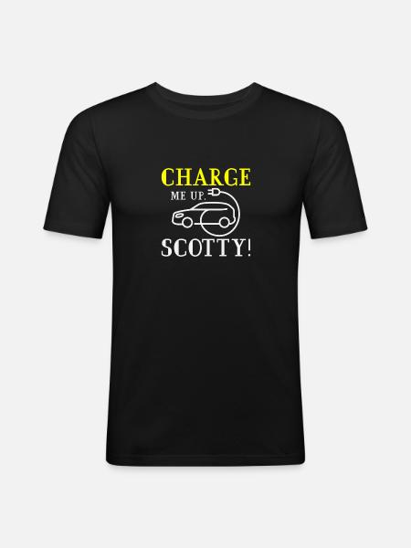 Véhicule électrique - T-shirt près du corps Homme - noir