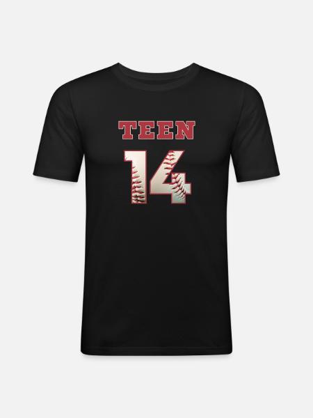 Baseball ADOLESCENT 14 - T-shirt près du corps Homme - noir