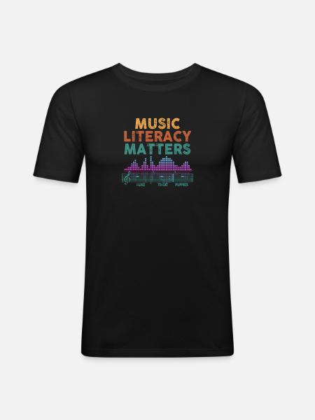 Music Literacy Matters - Men's Slim Fit T-Shirt - black