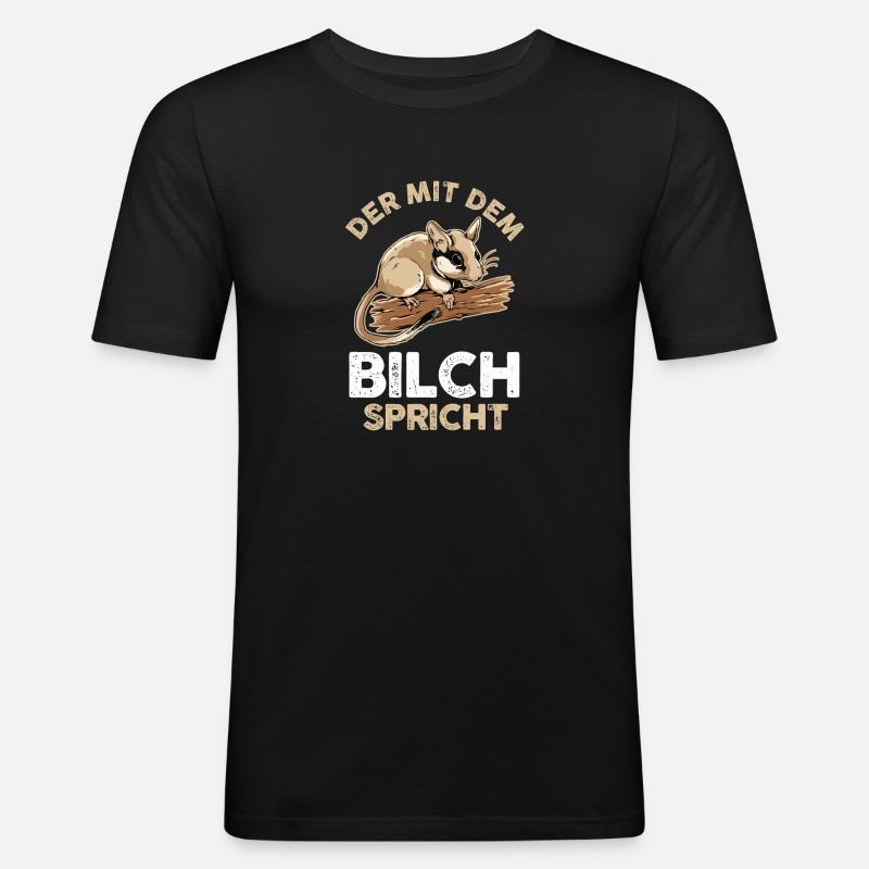 Bilch - Männer Slim Fit T-Shirt - Schwarz