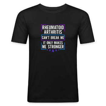 La polyarthrite rhumatoïde ne peut pas me briser - T-shirt près du corps Homme - noir - Devant - Nik (191cm)