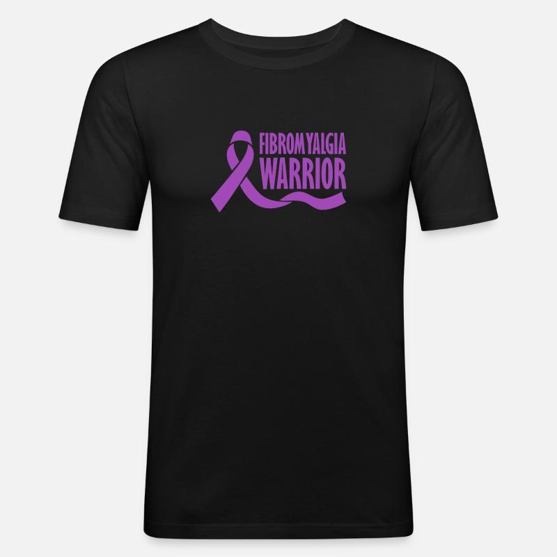 Fibromyalgie-krieger Fibromyalgie-kämpfer - Männer Slim Fit T-Shirt - Schwarz