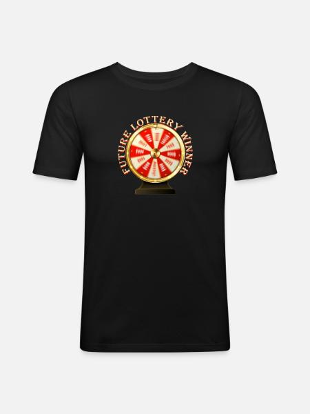 Future Lottery Machine Winner - Men's Slim Fit T-Shirt - black