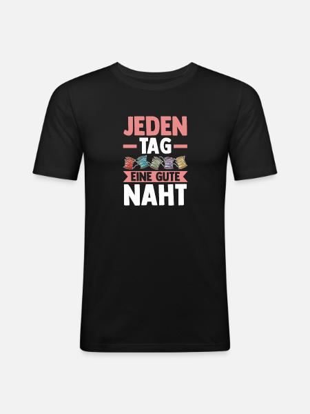 Schneidern Nähen - Männer Slim Fit T-Shirt - Schwarz