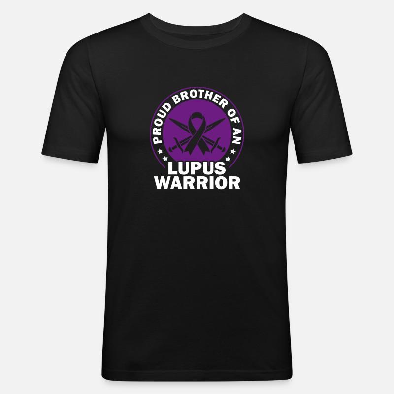 Lupus-bewusstsein Stolzer Bruder Eines - Männer Slim Fit T-Shirt - Schwarz