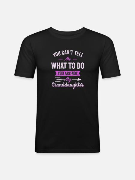 Not My Granddaughter - Men's Slim Fit T-Shirt - black