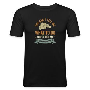 Not My Granddaughter - Men's Slim Fit T-Shirt - black - Front - Nik (191cm)