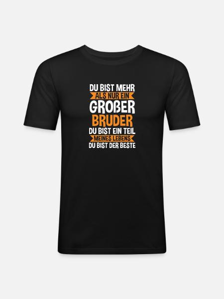 Familienmotiv Bruder - Männer Slim Fit T-Shirt - Schwarz