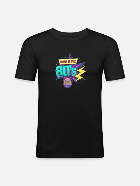 80's The 80s Music - Men's Slim Fit T-Shirt - black
