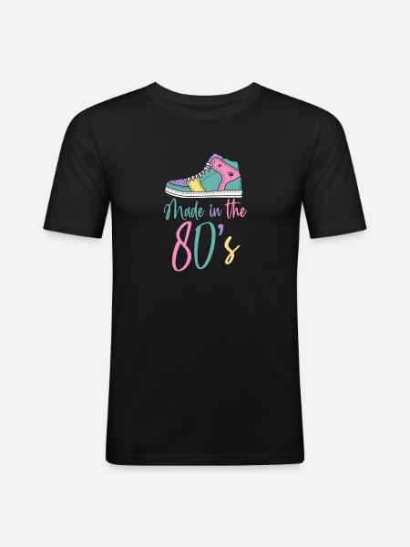 80's The 80s Music - Men's Slim Fit T-Shirt - black