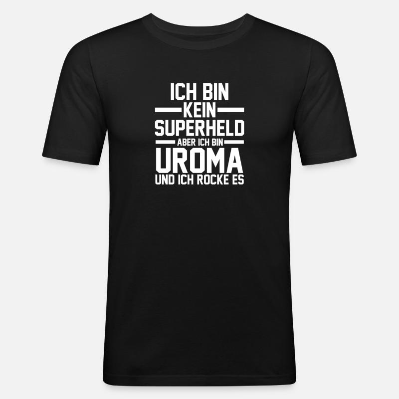 Urgroßmutter Uroma - Männer Slim Fit T-Shirt - Schwarz