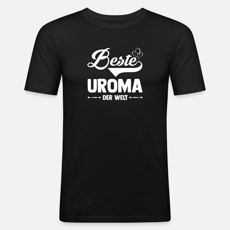 Urgroßmutter Uroma - Männer Slim Fit T-Shirt - Schwarz