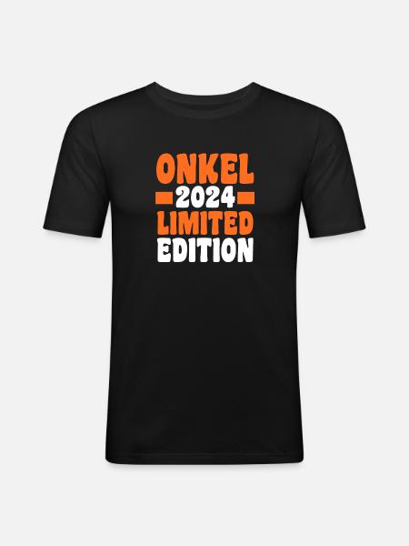 Werdender Onkel 2026 - Männer Slim Fit T-Shirt - Schwarz
