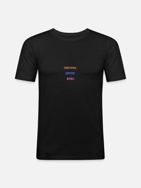 EMOTIONAL SUPPORT KINDLE - Men's Slim Fit T-Shirt - black