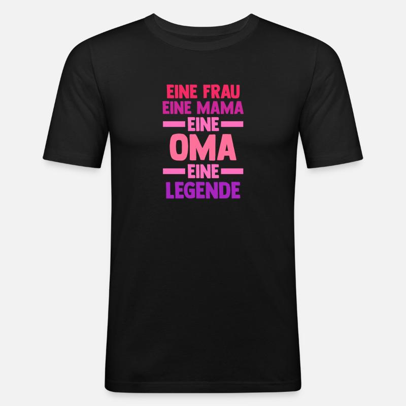 Mutter Großmutter Mama Oma - Männer Slim Fit T-Shirt - Schwarz