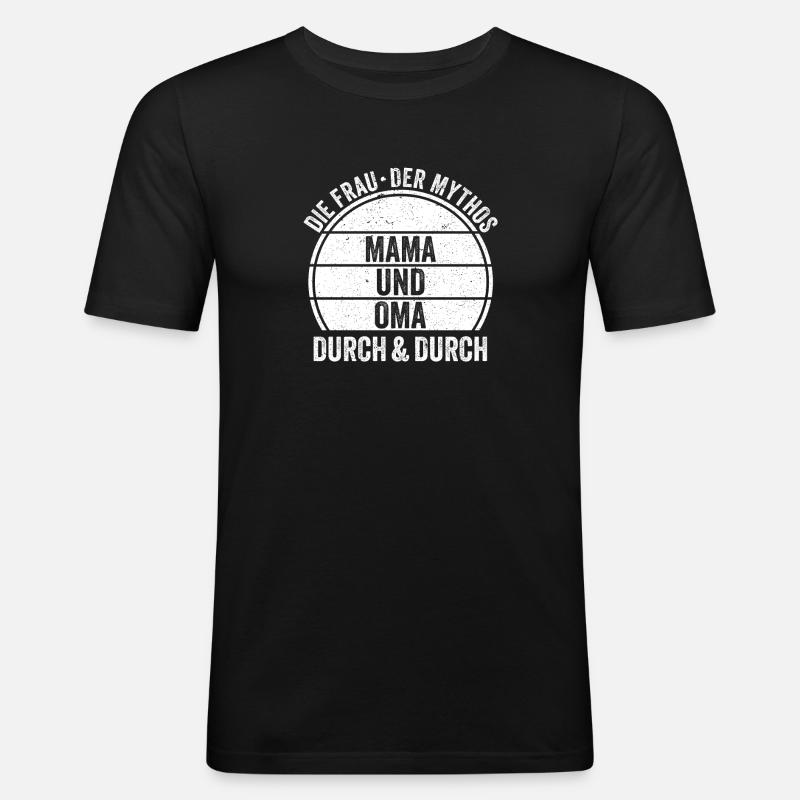 Mutter Großmutter Mama Oma - Männer Slim Fit T-Shirt - Schwarz