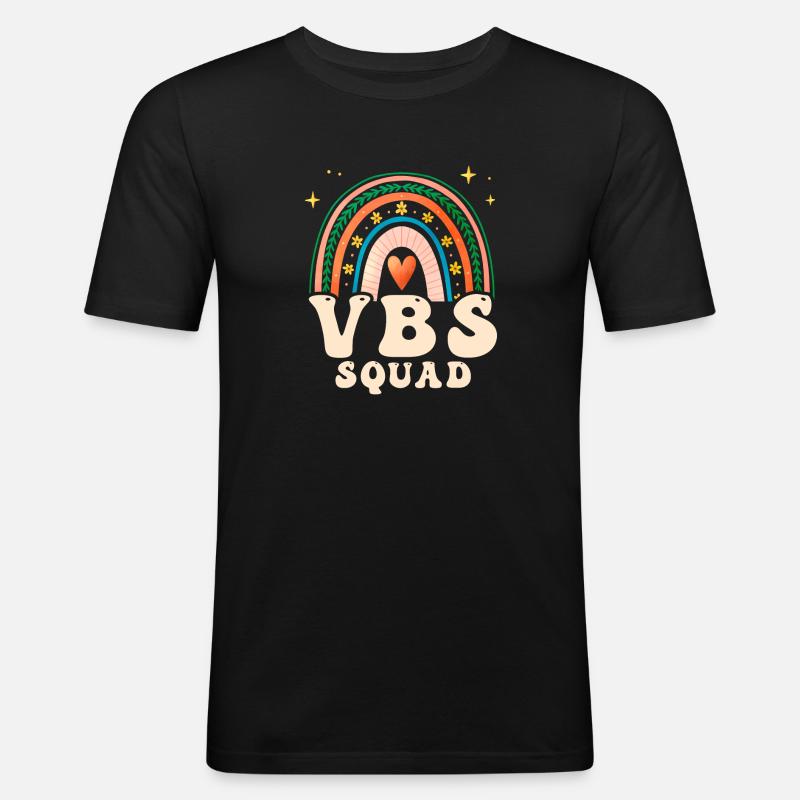 VBS Squad Bibel Shool - Männer Slim Fit T-Shirt - Schwarz