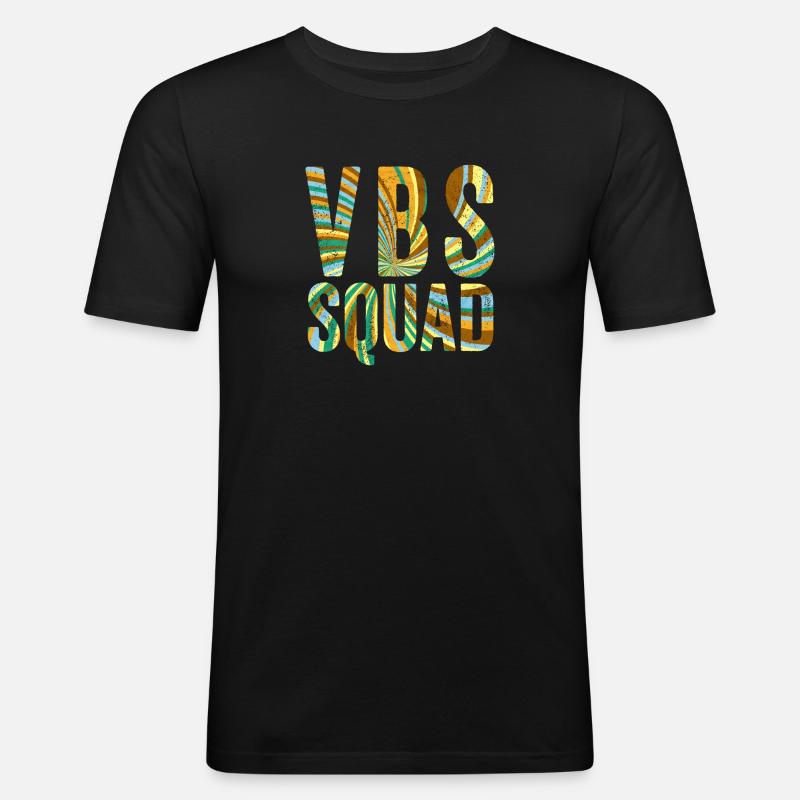 VBS Squad Bibel Shool - Männer Slim Fit T-Shirt - Schwarz