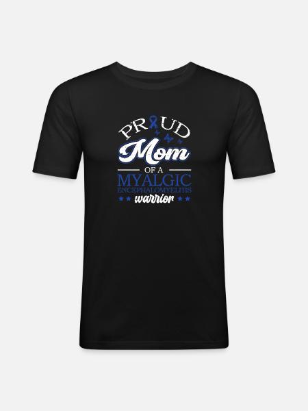 Fière maman d’un myalgique - T-shirt près du corps Homme - noir